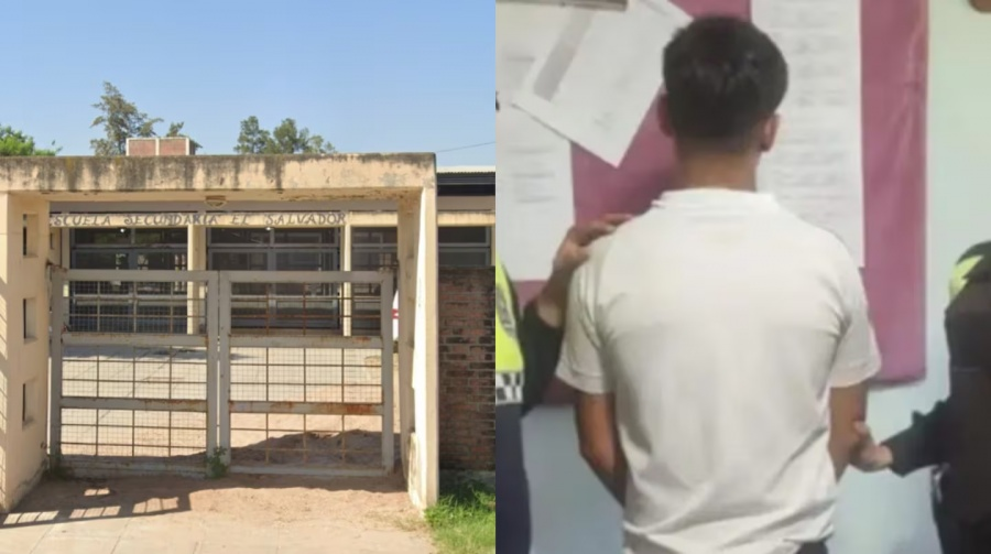 Un alumno llevó un arma al colegio y lo detuvieron en plena clase