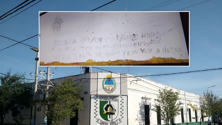 “Voy a salir del baño y los voy a matar”: fuerte amenaza en una escuela técnica de Goya