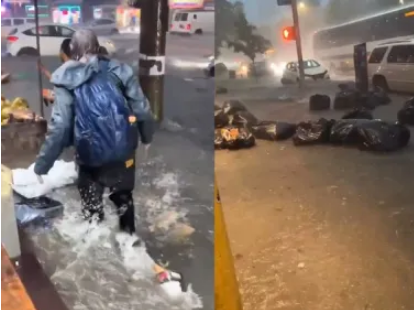 Fuertes tormentas golpean a Nueva York: inundaciones, miles de usuarios sin luz y autos atrapados