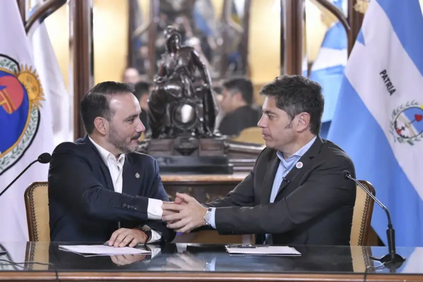 Valdés recibió a Kicillof para firmar convenios y avanzar en una agenda común