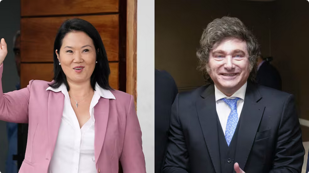 Javier Milei habló con Keiko Fujimori tras su victoria electoral en Perú y evalúa viajar a Lima para