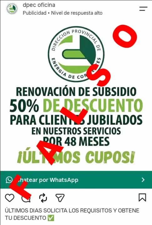 DPEC alerta sobre estafas: falso asistente virtual y ofrecimientos de descuentos
