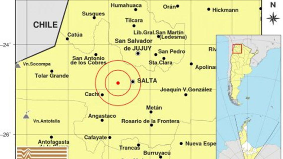 Un sismo de 4.4 de magnitud sacudió a Salta