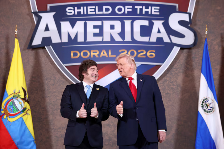 Javier Milei y Donald Trump. Foto: REUTERS