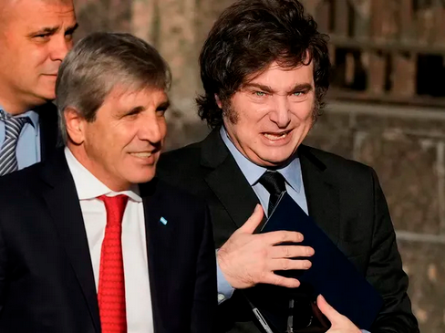 Javier Milei y Luis Caputo.