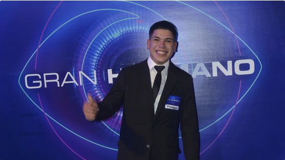 Thiago en su ingreso a Gran Hermano