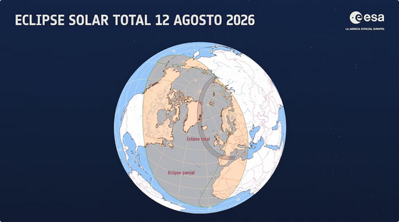 El recorrido de la totalidad se extiende desde el noreste de Rusia, pasando por Groenlandia, Islandia y el norte de España, hasta Portugal (Agencia Espacial Europea (ESA))