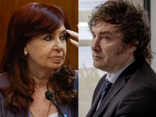 Cristina Kirchner y Javier Milei.
