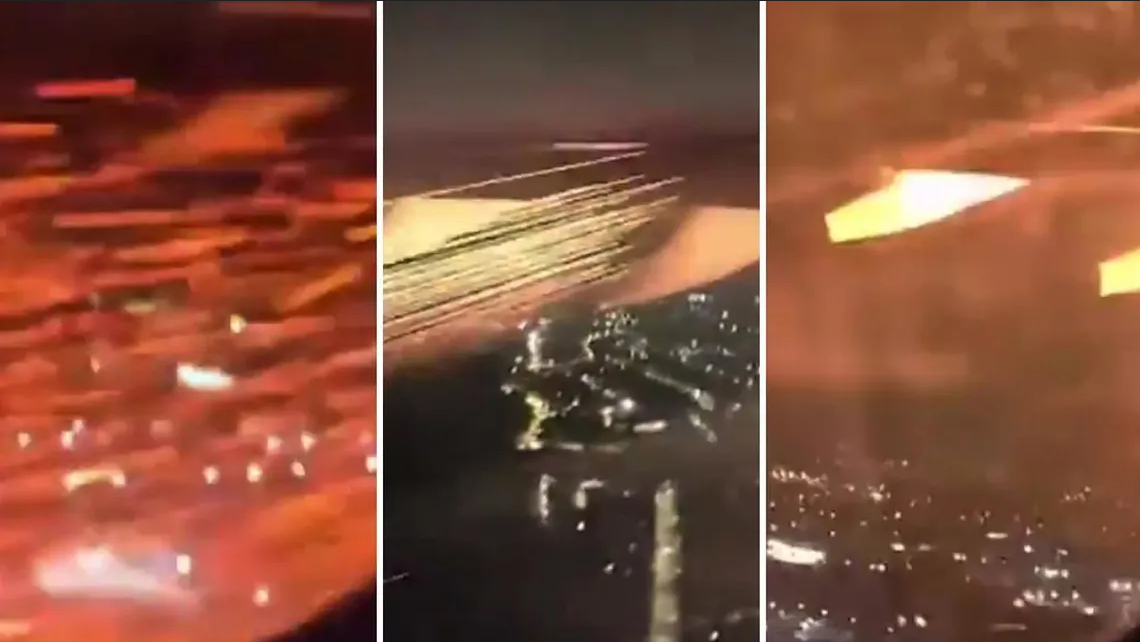 Pasajeros grabaron el momento del incidente desde el interior del avión.